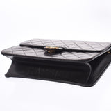 CHANEL シャネル マトラッセ チェーンショルダーバッグ  プッシュロック 黒 ゴールド金具 レディース ラムスキン ショルダーバッグ Bランク 中古 銀蔵