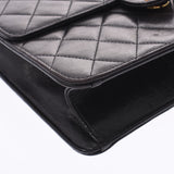 CHANEL シャネル マトラッセ チェーンショルダーバッグ  プッシュロック 黒 ゴールド金具 レディース ラムスキン ショルダーバッグ Bランク 中古 銀蔵