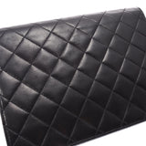 CHANEL シャネル マトラッセ チェーンショルダーバッグ  プッシュロック 黒 ゴールド金具 レディース ラムスキン ショルダーバッグ Bランク 中古 銀蔵