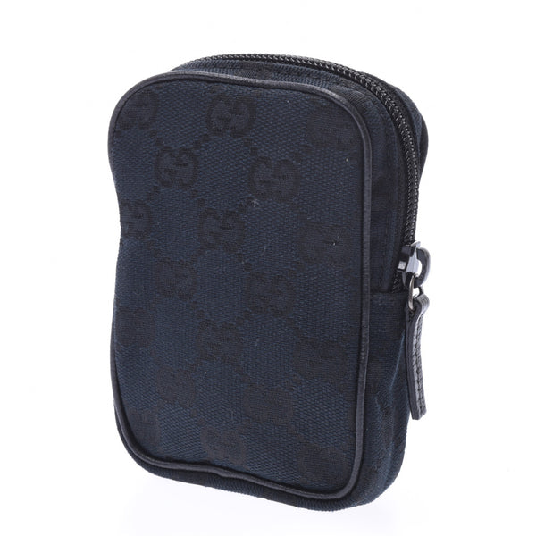 GUCCI Gucci cigarette case black 115249 Unisex canvas brand accessory AB rank used Ginzo