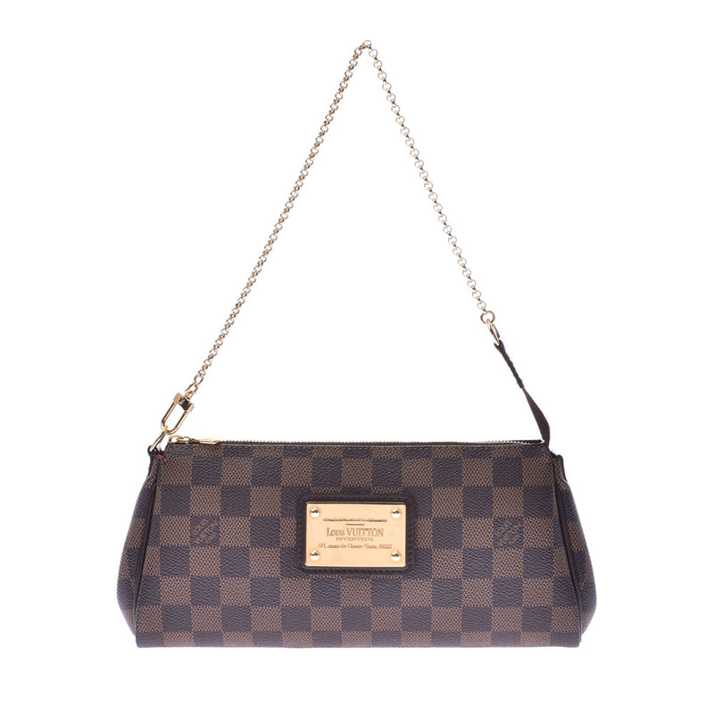 Louis Vuitton Eva N55213 Damier Ebene Canvas 2way Shoulder Handbag