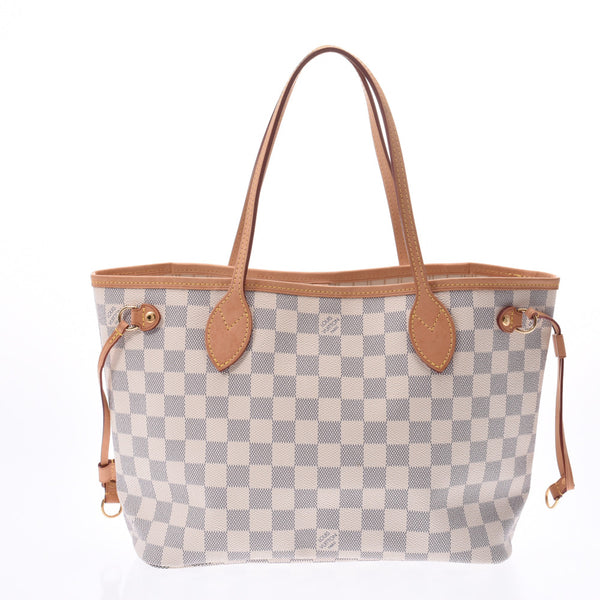 LOUIS VUITTON Louis Vuitton Damier air Zul nevert PM White N41362 women's handbag a rank used silver