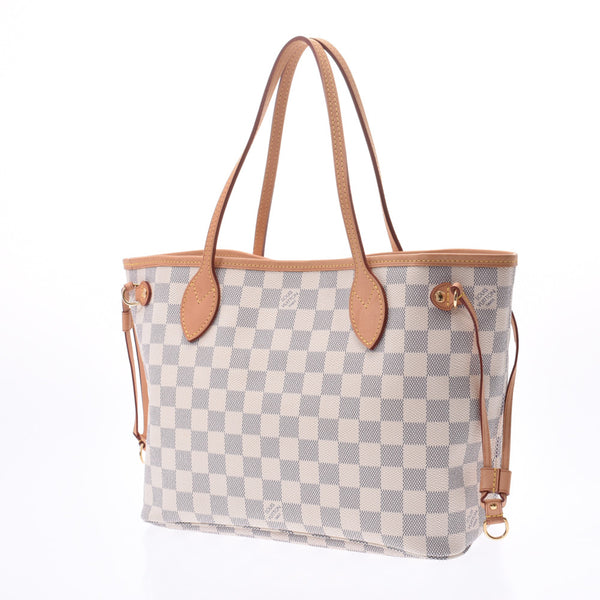 LOUIS VUITTON Louis Vuitton Damier air Zul nevert PM White N41362 women's handbag a rank used silver