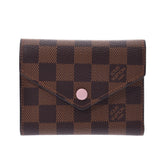 LOUIS VUITTON Louis Viton, Port-Juan, Port-Juan, Rose, Rose, Rose, N61700, Ladies, three, wallet, A-rank used silver,