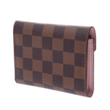 LOUIS VUITTON Louis Viton, Port-Juan, Port-Juan, Rose, Rose, Rose, N61700, Ladies, three, wallet, A-rank used silver,