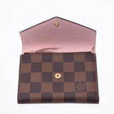 LOUIS VUITTON Louis Viton, Port-Juan, Port-Juan, Rose, Rose, Rose, N61700, Ladies, three, wallet, A-rank used silver,