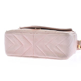 CHANEL Chanel V stitch fringe pink gold metal fittings Lady's lambskin shoulder bag B rank used silver storehouse