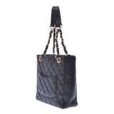 CHANEL Chanel PST Chain Tote Bag Matrasse Black Gold Hardware Ladies Caviar Skin Tote Bag AB Rank Used Ginzo