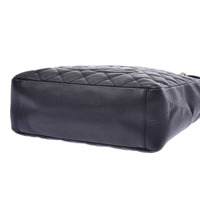 CHANEL Chanel PST Chain Tote Bag Matrasse Black Gold Hardware Ladies Caviar Skin Tote Bag AB Rank Used Ginzo