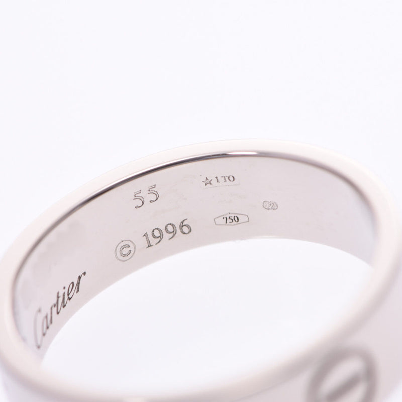 CARTIER love ring #55 No. 14 unisex K18WG ring/ring A rank used Ginzo