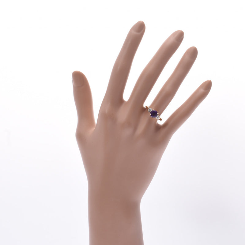 TIFFANY&Co. Tiffany Amethyst 2P Diamond 11.5 Ladies K18YG Ring/Ring A Rank Used Ginzo