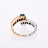 Other Emerald 0.31ct Diamond 1.17ct 10 Women's K18YG/PT900 Ring Ring A Rank Used Ginzo