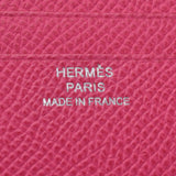 HERMES Hermes Bearn Lectoberso Tosca Rose Tillian □R engraved (around 2014) Unisex Vow Epson bi-fold wallet A rank used Ginzo