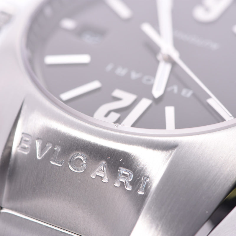 BVLGARI Burghali Elgon EG40SS Men' s Warm Clock with automatic winding, black, A rank A rank used silver
