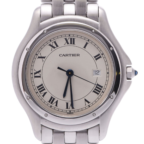 CARTIER Cartier Cartier panthére cougar boys SS watch Quartz White Dial A Rank used silver jewelry