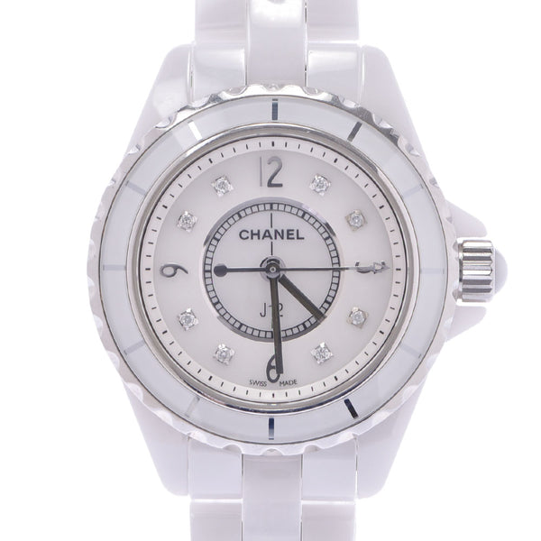 CHANEL Chanel, J12 29mm, 29mm 8P diamond H2570, white ceramic, white ceramic /SS, cuots shell, AB, AB, Class AB, rank used, silver,