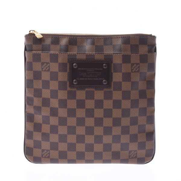 LOUIS VUITTON ルイヴィトンダミエポシェットプラットブルックリンブラウン N41100 unisex shoulder bag A rank used silver storehouse