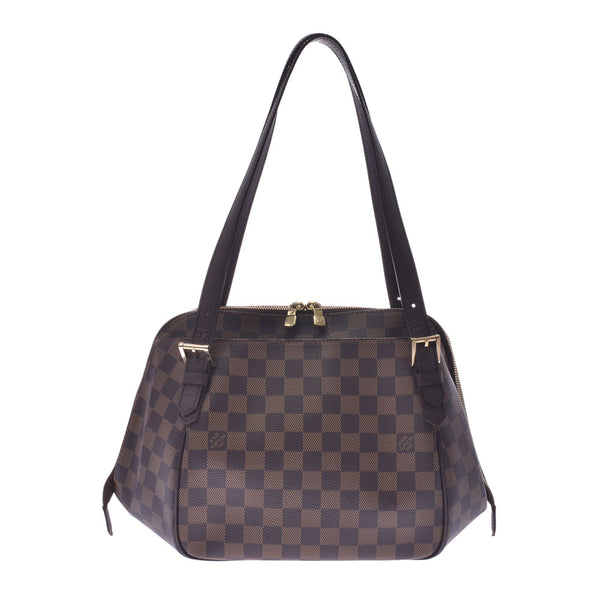 LOUIS VUITTON Louis Vuitton Damier Belem MM Brown N51174 Ladies Handbag AB Rank Used Ginzo