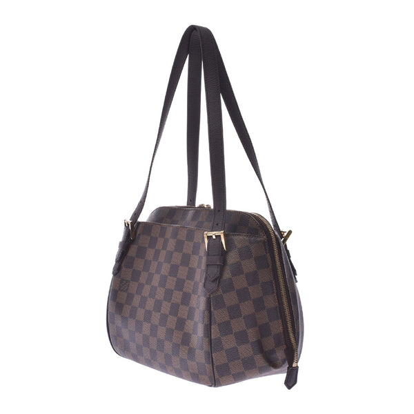 LOUIS VUITTON Louis Vuitton Damier Belem MM Brown N51174 Ladies Handbag AB Rank Used Ginzo