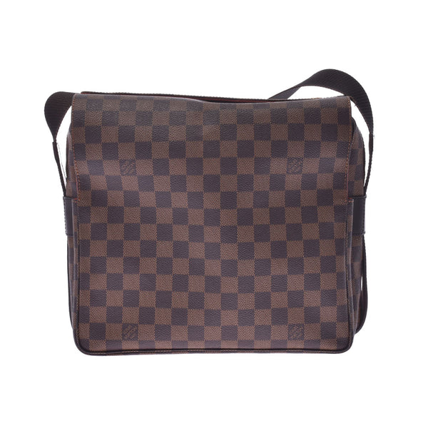 LOUIS VUITTON Louis Vuitton Damier Naviglio Brown N45255 Unisex Shoulder Bag B Rank Used Ginzo