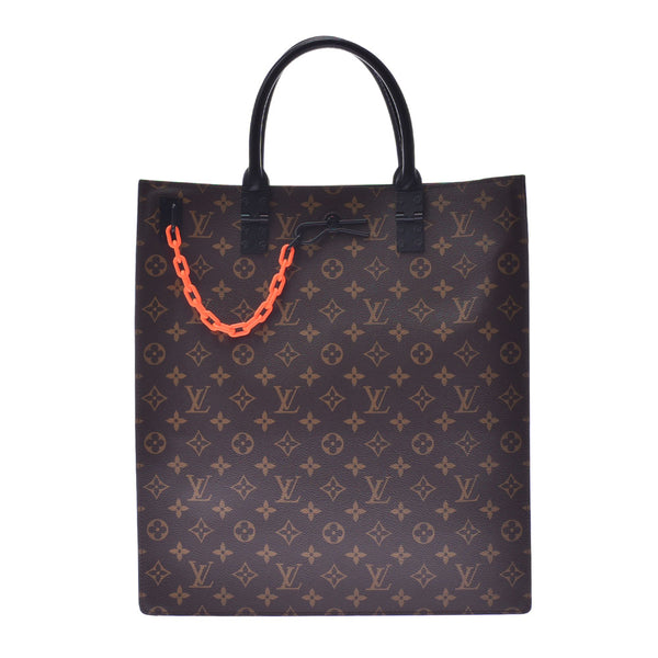 LOUIS VUITTON ルイヴィトン モノグラム サック プラ ヴァージル アブロー チェーン付 ブラウン M44475 メンズ トートバッグ Aランク 中古 銀蔵