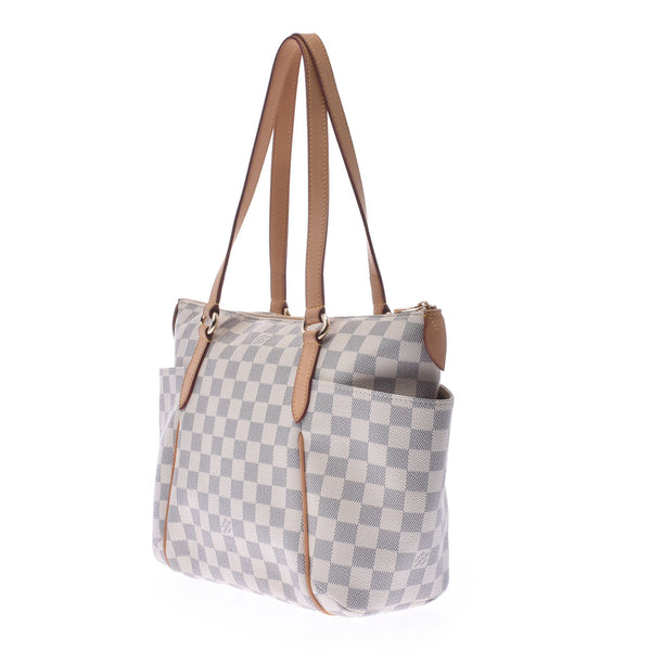 LOUIS VUITTON ルイヴィトン ダミエ アズール トータリーPM 白 N51261 ユニセックス トートバッグ ABランク 中古 銀蔵