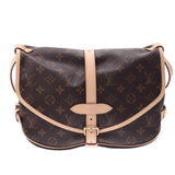 LOUIS VUITTON ルイヴィトン モノグラム ソミュールMM ブラウン M40710 ユニセックス ショルダーバッグ 新同 中古 銀蔵