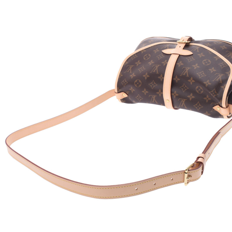 LOUIS VUITTON Louis Vuitton Monogram Saumur MM Brown M40710 Unisex Shoulder Bag Shindo Used Ginzo