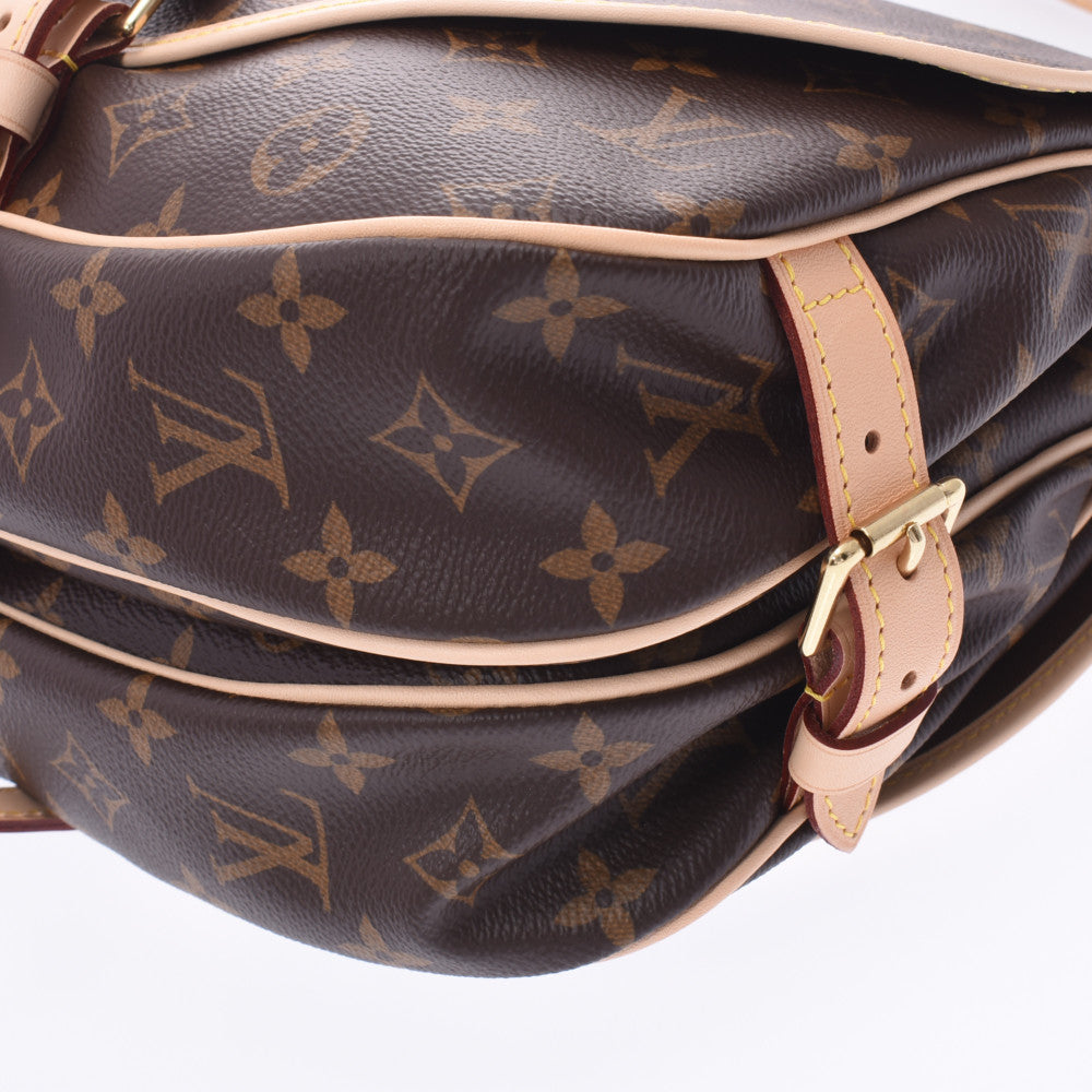 LOUIS VUITTON ルイヴィトン モノグラム ソミュールMM ブラウン M40710 ユニセックス ショルダーバッグ 新同 中古 銀蔵