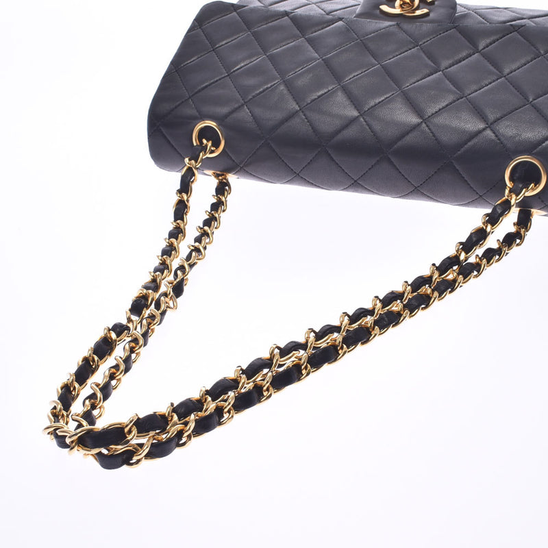 CHANEL Chanel, Matrasse chain shoulder bag 2, black gold, black gold, lediers, lambskin, shoulder bag, B, B, used silver storehouse.