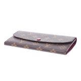 LOUIS VUITTON Louis Vuitton Monogram Portofeuille Emily Fuchsia M60697 Unisex Long Wallet Shindo Used Ginzo