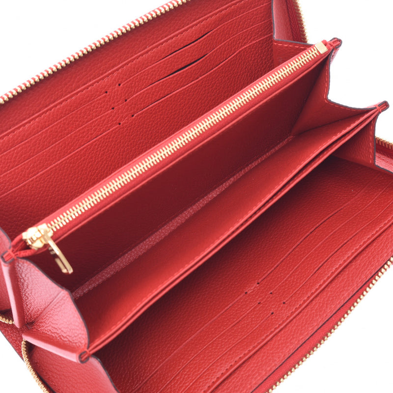 LOUIS VUITTON Louis Vuitton Monogram Anplant Zippy Wallet Red M63691 Ladies Leather Long Wallet A Rank Used Ginzo