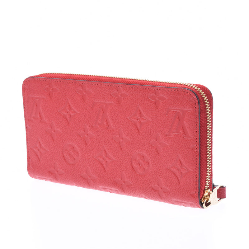 LOUIS VUITTON Louis Vuitton Monogram Anplant Zippy Wallet Red M63691 Ladies Leather Long Wallet A Rank Used Ginzo