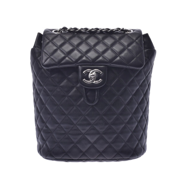 CHANEL Chanel, Matrasse, Backpack, Black Ladies, Rédice, Leck, Luck, Duck, Duck, A rank