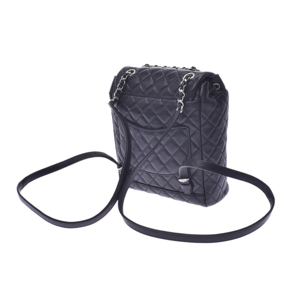 CHANEL Chanel, Matrasse, Backpack, Black Ladies, Rédice, Leck, Luck, Duck, Duck, A rank
