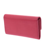 CHANEL Pink Ladies Calf Wallet AB Rank Used Ginzo
