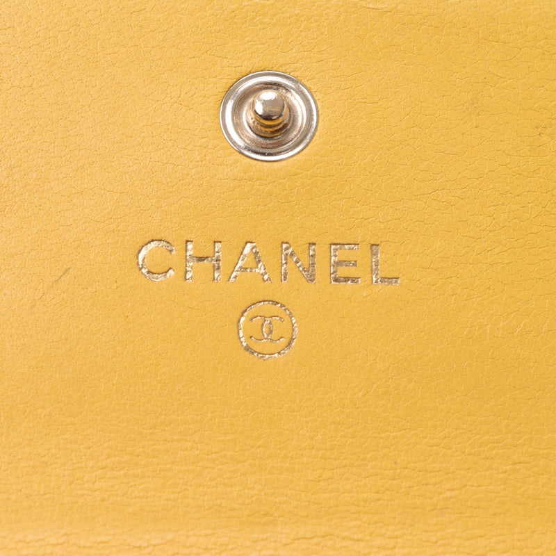 CHANEL Chanel Boy Chanel Folded Long Wallet Yellow Gold Hardware Ladies Lambskin Long Wallet B Rank Used Ginzo