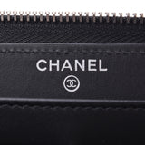 CHANEL シャネル マトラッセ ラウンドファスナー長財布 黒 レディース エナメル 長財布 新同 中古 銀蔵