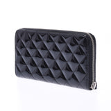 CHANEL Chanel matelasse round fastener long wallet black Lady's enamel long wallet newly used goods silver storehouse