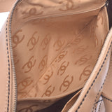 CHANEL Wild Stitch Beige Ladies Calf Boston Bag AB Rank Used Ginzo