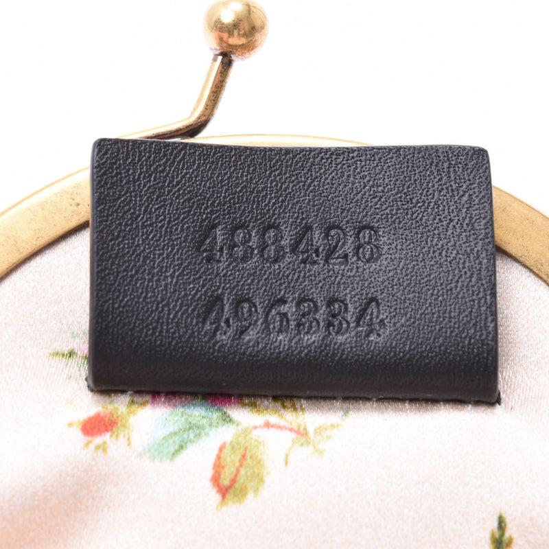 GUCCI Gucci链式钱包，黑色/多色488428女士小牛皮硬币盒，未使用的Ginzo
