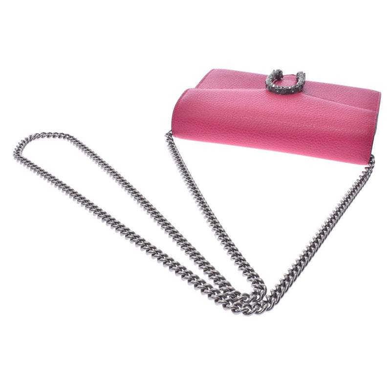 GUCCI guzzi dionyusos chain wallet pink silver metal fittings: 401231 Ladies: Carof Chorderbag: New Chuson Chin Gingzo
