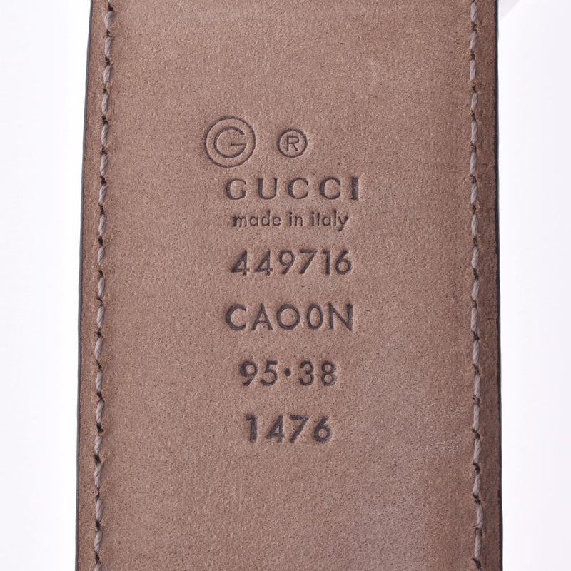 GUCCI グッチ 95cm 茶 449716 メンズ カーフ ベルト 未使用 銀蔵