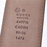 GUCCI グッチ 90cm 茶 449716 メンズ カーフ ベルト 未使用 銀蔵