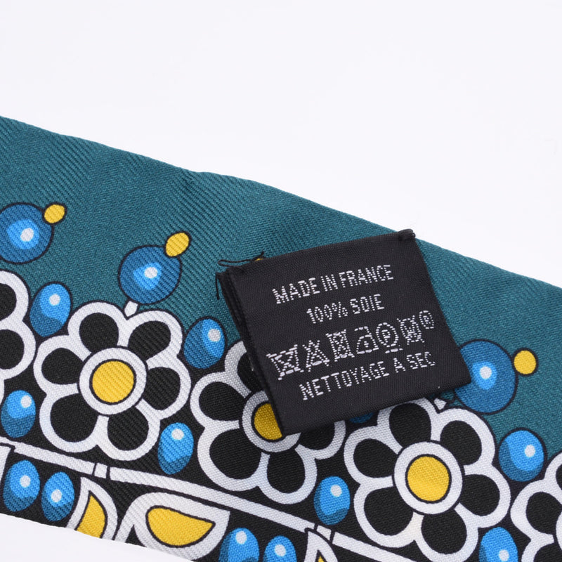 バンダナ/スカーフエルメススカーフ PARIRES DES MAHARAJAS マハラジャの装身具 デタイユ ツイリー シルク ブルーロイヤル/オレンジ/ターコイズ ブルー青 40601095752