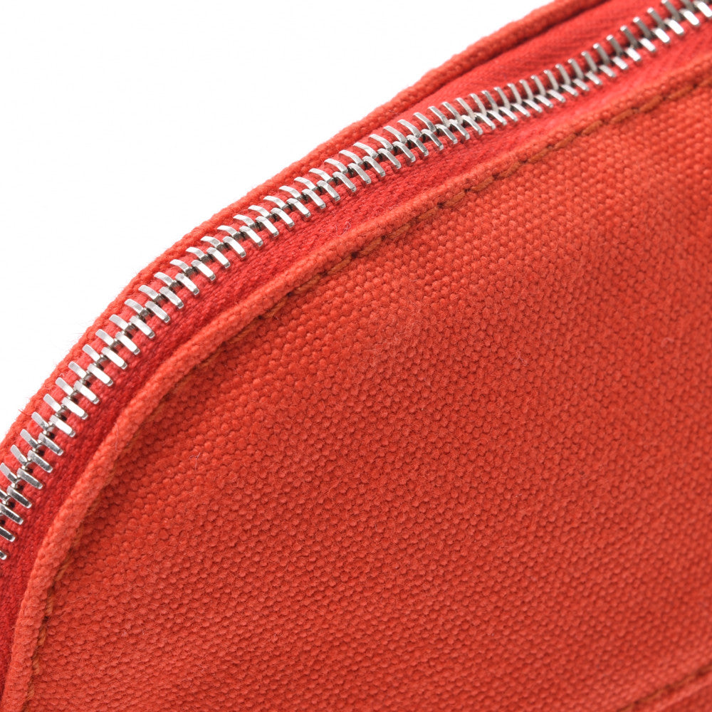 HERMES ボリード キャンバス ポーチ オレンジ エルメスボリード ポーチ オレンジ系 ユニセックス キャンバス ポーチ