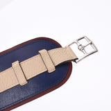 HERMES Hermes Etriviere Large Size Pershman / Amber Silver Metal Fittings Unisex Leather Belt AB Rank Used Ginzo