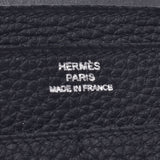 HERMES Dogon GM黑色银金属配件□R盖章（2014年左右）男女通用多哥长钱包等级二手银仓