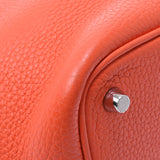 Hermes Picotin lock PM orange poppy Silver Earring