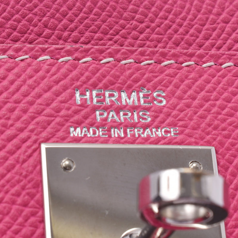 HERMES Hermes Kelly 32 candy inner stitch Tosca/Rose Tillian silver metal fittings □O engraved (around 2011) Ladies Vow Epson 2WAY Bag AB Rank Used Ginzo